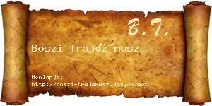 Boszi Trajánusz névjegykártya